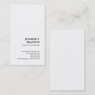 Minimalistisch Eenvoudig Modern Professioneel Wit Visitekaartje