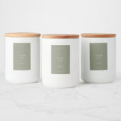 Minimalistisch Eenvoudig Modern Sage Body Butter Voedselcontainer Etiket (Flessen)