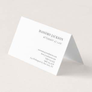 Minimalistisch Eenvoudig Modern Sober Zwart & Wit Visitekaartjes
