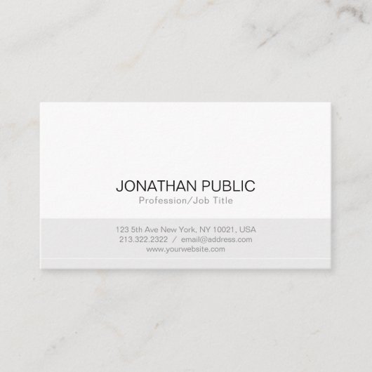 Minimalistisch eenvoudig ontwerp, professioneel mo visitekaartje (Voorkant)