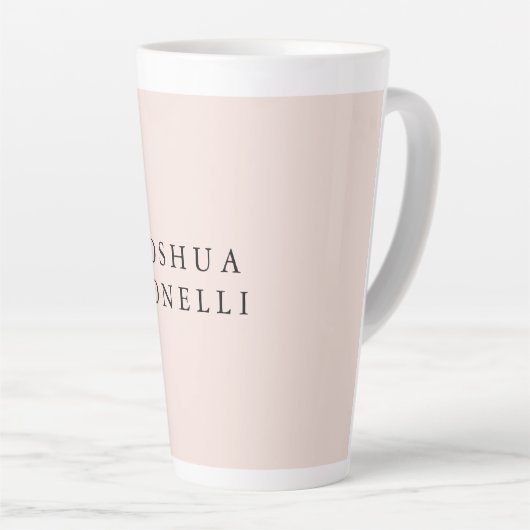 Minimalistisch eenvoudig professioneel opmerkelijk latte mok (Rechterhoek)