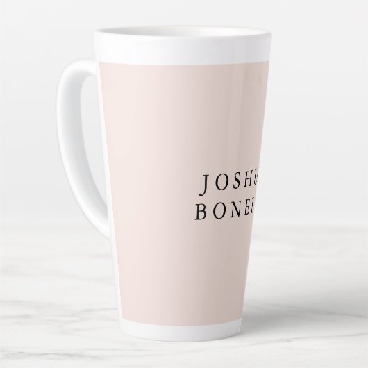 Minimalistisch eenvoudig professioneel opmerkelijk latte mok (Linkerhoek)