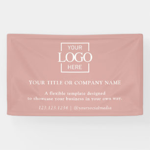 Minimalistisch Eenvoudig Roze Zakelijk Logo Profes Spandoek