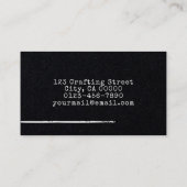 Minimalistisch Eenvoudig Rustiek Kraft-Document Gr Visitekaartje (Achterkant)