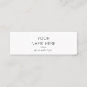Minimalistisch eenvoudig schoon, modern Visitekaar Mini Visitekaartje (Voorkant)