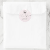 Minimalistisch eenvoudig script aangepast logo dan ronde sticker (Tas)