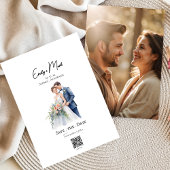 Minimalistisch eenvoudig script Foto Sla de datum  Kaart