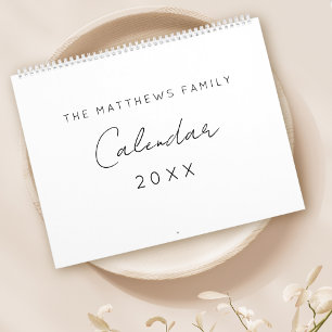 Minimalistisch Eenvoudig Script Schrijven Maanden Kalender