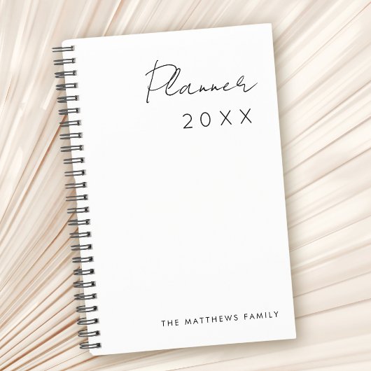 Minimalistisch Eenvoudig Script Schrijven Maanden Planner