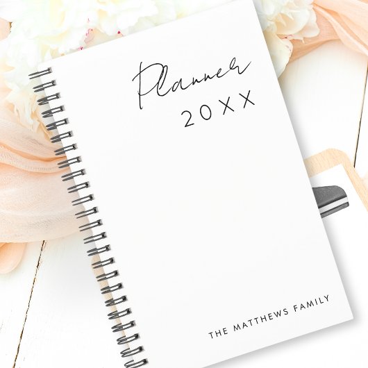 Minimalistisch Eenvoudig Script Schrijven Maanden  Planner