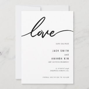 Minimalistisch Eenvoudig Script Trouwen slaat de d Save The Date