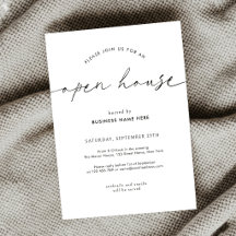 Minimalistisch Eenvoudig Script Zakelijk Open Huis