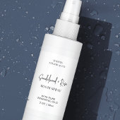 Minimalistisch eenvoudig sproeiflesje waterdicht p voedselcontainer etiket