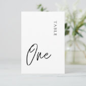 Minimalistisch Eenvoudig Tabel Een Tabelnummer Kaart (Staand voorkant)