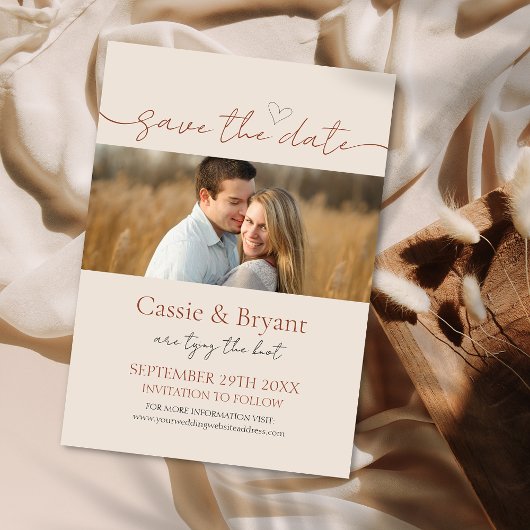 Minimalistisch Eenvoudig Terracotta Modern Save th