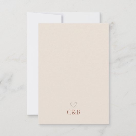 Minimalistisch Eenvoudig Terracotta Modern Save th (Achterkant)