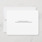 Minimalistisch eenvoudig | Uitnodiging voor gepers (Achterkant)