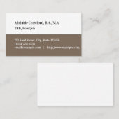 Minimalistisch, eenvoudig Visitekaartje (Voorkant / Achterkant)