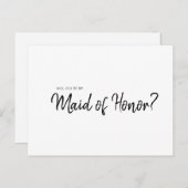 Minimalistisch Eenvoudig Wilt u mijn eerbetoon zij Uitnodiging Briefkaart (Voorkant / Achterkant)