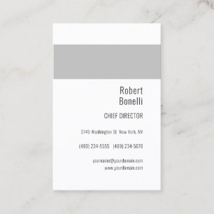 Minimalistisch Eenvoudig Wit Grijs Modern Visitekaartje