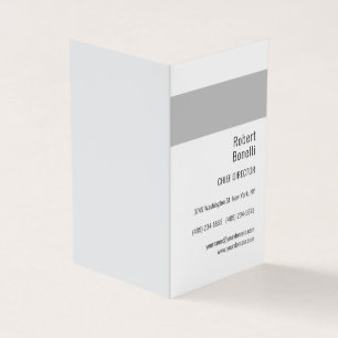 Minimalistisch Eenvoudig Wit Grijs Modern Visitekaartjes