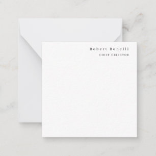 Minimalistisch Eenvoudig Wit Modern  Notitiekaartje
