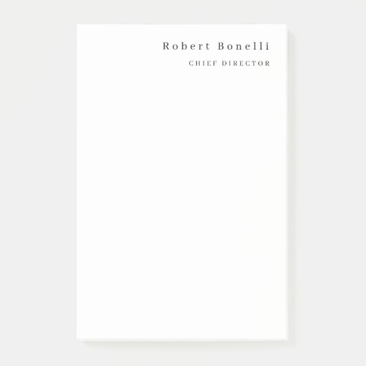 Minimalistisch Eenvoudig Wit Modern  Post-it® Notes (Voorkant)