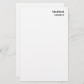 Minimalistisch Eenvoudig Wit Modern Standaardforma Briefpapier (Voorkant / Achterkant)
