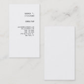 Minimalistisch eenvoudig wit, schoon visitekaartje (Voorkant / Achterkant)
