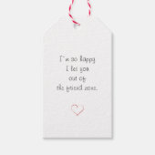 Minimalistisch Eenvoudig Wit Valentijnsdag Liefde  Cadeaulabel (Voorkant)