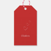 Minimalistisch Eenvoudig Wit Valentijnsdag Liefde  Cadeaulabel (Achterkant)