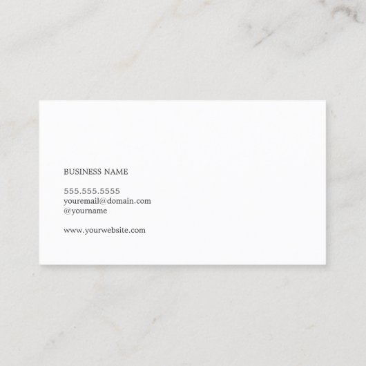 Minimalistisch Eenvoudig Zwart Wit Consultant Visitekaartje (Achterkant)