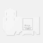 Minimalistisch eenvoudig zwart-wit huwelijk bedankdoosjes (Uitgevouwen)