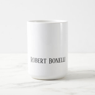 Minimalistisch Eenvoudig Zwart & Wit Modern Eenvou Koffiemok