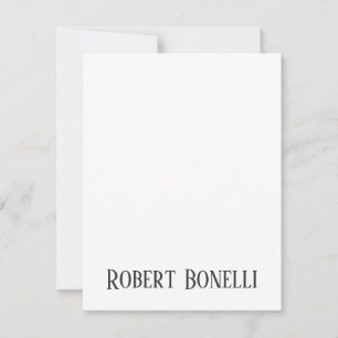 Minimalistisch Eenvoudig Zwart & Wit Modern Eenvou RSVP Kaartje