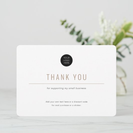 Minimalistisch-Eenvoudige Bedrijfs Dank u Kaart (Staand voorkant)
