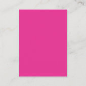 Minimalistisch eenvoudige bruiloft QR Hot Pink Informatiekaartje (Achterkant)