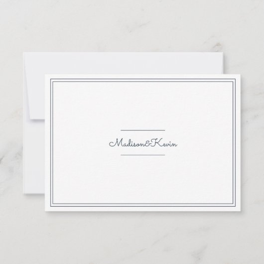 Minimalistisch Eenvoudige Cursieve Bindende RSVP v (Achterkant)