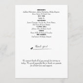 Minimalistisch eenvoudige moderne bruiloft programma (Achterkant)