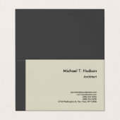 Minimalistisch eenvoudige platte architectuur Mode Visitekaartjes (Buitenkant ongevouwen)