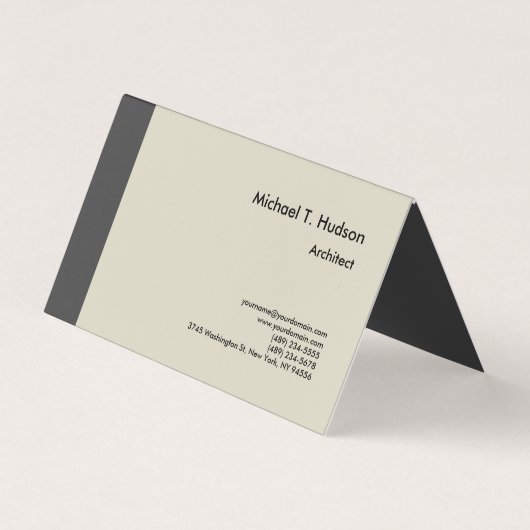 Minimalistisch eenvoudige platte architectuur Mode Visitekaartjes (Voorkant)