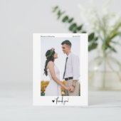 Minimalistisch eenvoudige scriptfoto Hartelijk dan Briefkaart (Staand voorkant)