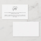 Minimalistisch eenvoudige wending Well Note over c Informatiekaartje (Voorkant / Achterkant)