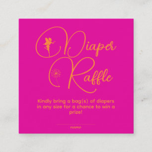 Minimalistisch eerstejaars airy Diaper Raffle Informatiekaartje
