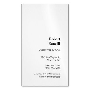 Minimalistisch effen wit modern gebruik magnetisch visitekaartje