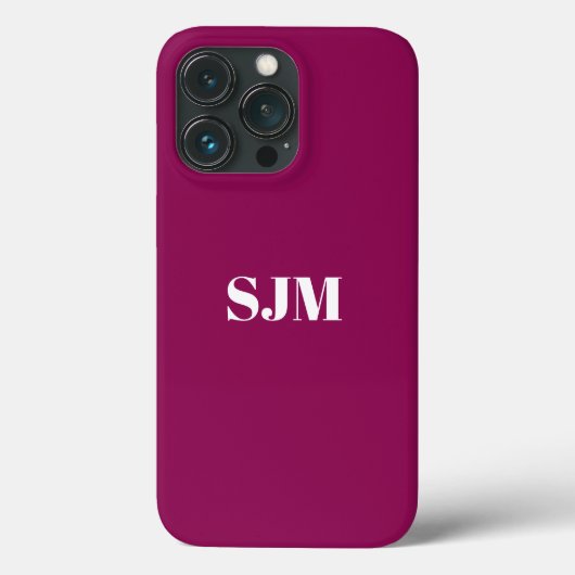 Minimalistisch Eigen monogram - wit Case-Mate iPhone Case (Achterkant)