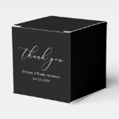 Minimalistisch elegancerende kalligrafie-bruiloft  bedankdoosjes (Voorkant Zijde)