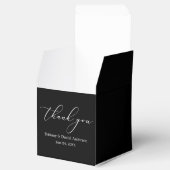 Minimalistisch elegancerende kalligrafie-bruiloft  bedankdoosjes (Geopend)