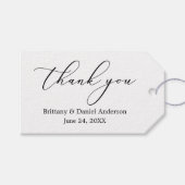 Minimalistisch elegancerende weddenschap cadeaulabel (Voorkant (Horizontaal))