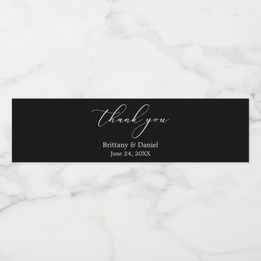 Minimalistisch elegancerende weddenschap waterfles etiket (Enkel label)